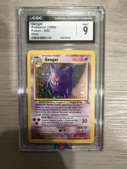 1999 Pokemon Fossil Gengar CGC 9 Mint Holo #5 - Image 1