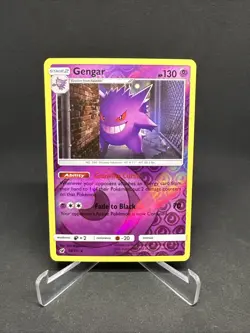 2017 Pokemon TCG Gengar 38/111 Sun & Moon Crimson Invasion Reverse Holo Rare - Image 1