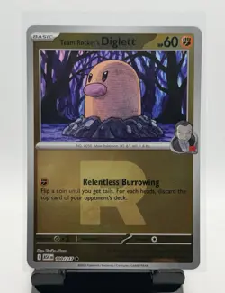 Team Rocket's Diglett 100/217 Reverse Holo R: Ascended Heroes Pokemon TCG NM - Image 1