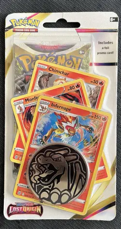 Pokemon TCG Sword & Shield Lost Origin Infernape Blister Pack - Image 1