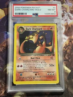 2000 POKEMON ROCKET #4 DARK CHARIZARD-HOLO PSA 8 - Image 1