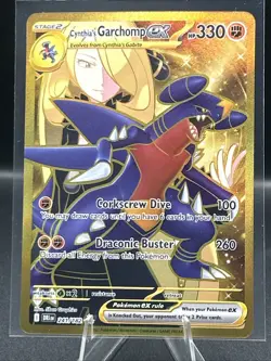 Pokemon TCG - Destined Rivals - Cynthia's Garchomp EX 241/182 - Gold Secret Rare - Image 1