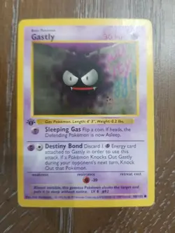Gastly Pokemon Shadowless 1st Edition No 50/102 Base Set - Image 1