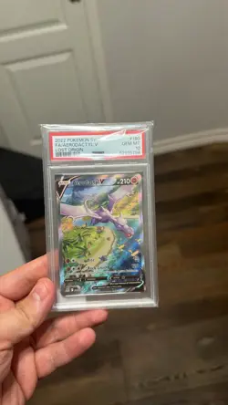 2022 POKEMON SWORD & SHIELD LOST ORIGIN #180 FULL ART/AERODACTYL V PSA 10 - Image 1