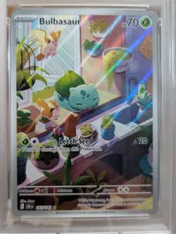 2024 Pokemon Stellar Crown Bulbasaur 143/142 Illustration Rare PSA 10 New Cert - Image 2