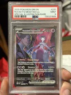 Team Rocket's Mewtwo ex 231/182 Sv10 Destined Rivals Holo RegradeU Pokemon PSA 9 - Image 1