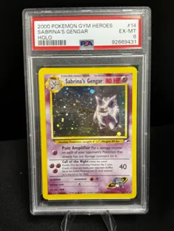 Sabrina's Gengar 2000 Pokemon Gym Heroes #14 Holo PSA 6 - Image 1