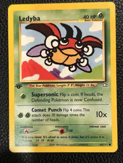 Ledyba - Pokemon Neo Genesis First 1st Edition #63 - Common - Image 1
