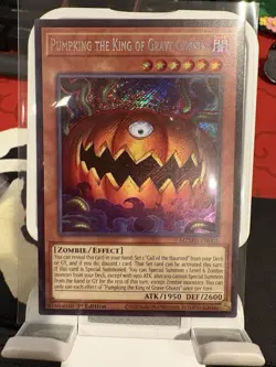 Yugioh! 1x Pumpking the King of Grave Ghosts MZMU-EN001 Secret Rare 1st Ed NM - Image 1