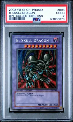 2002 YU-GI-OH! PROMO BPT-COLLECTOR'S TINS #006 B. SKULL DRAGON PSA 2 - Image 1