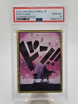 2025 One Piece Japanese PRB02 Chopper GOLD Don!! PSA 10 - Image 1