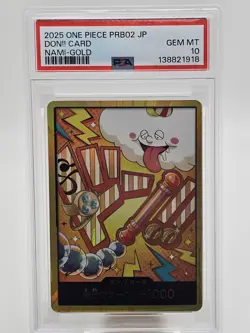 2025 One Piece Japanese PRB02 Nami GOLD Don!! PSA 10 - Image 1