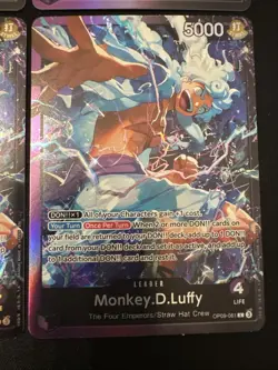 4 One Piece Monkey.D.Luffy (OP09-061) At-26 Leader Foil Purple Black NM - Image 5