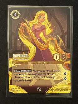 Disney Lorcana Rapunzel Gifted with Healing Non-Foil Tournament Promo Card - Image 1