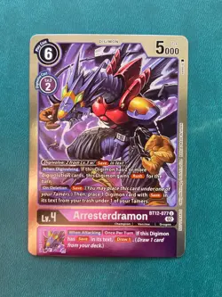 1x Arresterdramon BT12 Box Topper Alternate Art Digimon Card Game x1 - Image 1