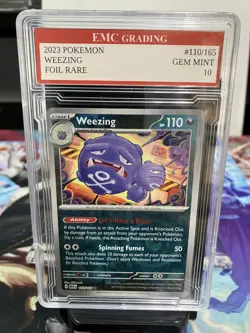 WEEZING #110/165 RARE FOIL Pokemon 2023 Card GRADED 10 MINT TCG CCG - Image 1