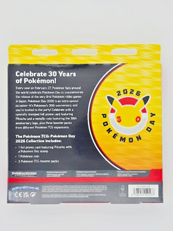 2026 Pokemon Day 30th Anniversary Collection Box SEALED Pikachu Promo Card/Coin - Image 2
