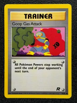 Goop Gas Attack 78/82 Base Set Team Rocket Common Pokemon TRAINER Card 2000 NM - Image 1
