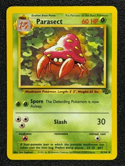 Parasect 41/64 Base Set Series Jungle UNCOMMON Stage 1 POKEMON CARD 1999 - NM - Image 1