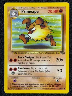 Primeape 43/64 Base Set Series Jungle UNCOMMON Stage 1 POKEMON CARD 1999 - NM - Image 1