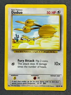 Doduo 48/102 Base Set Series COMMON Basic POKEMON CARD 1999 - NM - Image 1