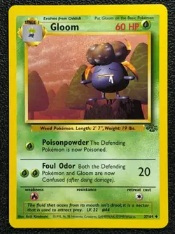 Gloom 37/64 Base Set Series Jungle Stage 1 Uncommon Pokemon Card WOTC NM - Image 1