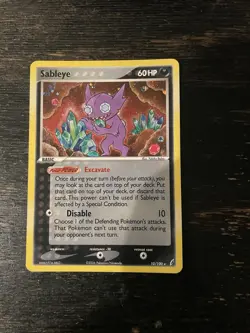 Pokemon TCG Sableye Holo 10/100 2006 Nintendo Card English - Image 1