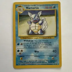 Pokemon Wartortle 70 HP Uncommon 42/102 Base Set 1999 Wizards English TCG Card - Image 1