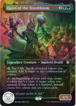 MTG Hazel of the Rootbloom (Borderless) (2) | NM Foil | Cmd: Bloomburrow {BLC} - Image 1