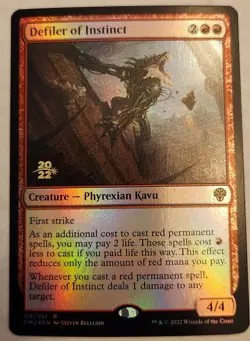 Defiler of Instinct DMU #119 Rare Prerelease Date Stamped Foil NM+ - Image 1