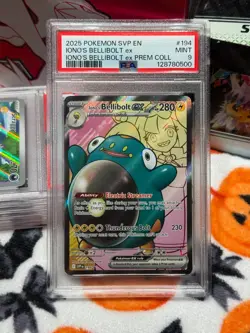 2025 POKEMON SVP EN-SV BLACK STAR PROMO #194 IONO'S BELLIBOLT EX PSA 9 - Image 1