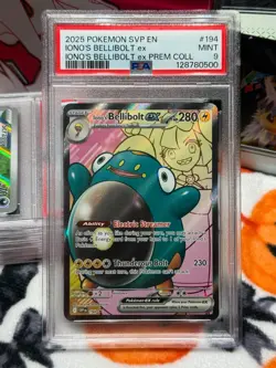 2025 POKEMON SVP EN-SV BLACK STAR PROMO #194 IONO'S BELLIBOLT EX PSA 9 - Image 2