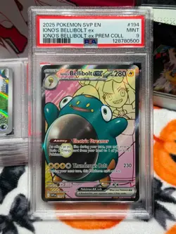 2025 POKEMON SVP EN-SV BLACK STAR PROMO #194 IONO'S BELLIBOLT EX PSA 9 - Image 3
