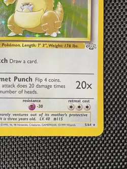 Pokemon TCG Kangaskhan Jungle 5/64 Holo Unlimited Holo Rare - Image 4