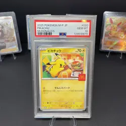 Pikachu McDonald's Promo PSA 10 GEM MT 2025 Pokemon M-P #020 Japanese - Image 2