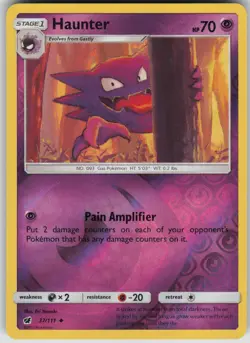 Pokemon TCG Haunter Uncommon Reverse Holo SM - Crimson Invasion 37/111 - Image 1