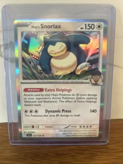 Hop's Snorlax 117/159 Holo Rare Pokemon TCG Journey Together NM Condition - Image 1