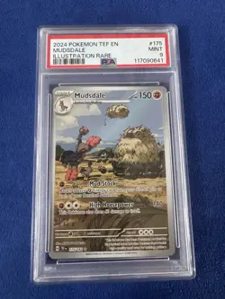 2024 Pokemon TCG Temporal Forces #175 Mudsdale Illustration Rare PSA 9 - Image 1