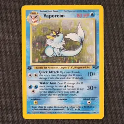 Vaporeon 12/64 — Pokemon Jungle (1999) — 1st Edition Holo — MP - Image 1