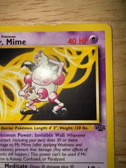 Pokemon TCG Mr. Mime 22/64 Jungle Set Unlimited Non-Holo Rare LP - Image 3