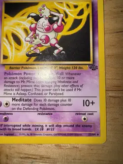 Pokemon TCG Mr. Mime 22/64 Jungle Set Unlimited Non-Holo Rare LP - Image 4