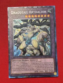 Yugioh! Dracotail Arthalion (CR) JUSH-EN006 Collector's Rare 1st Edition NM - Image 1