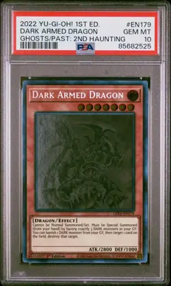 PSA 10 YUGIOH DARK ARMED DRAGON GHOST RARE 1st EDITION - Image 1