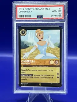 2024 DISNEY LORCANA EN 4-URSULA'S RETURN #4 CINDERELLA PSA 10 - Image 1
