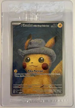 Pikachu With Grey Felt Hat 085 Promo Card Pokemon X Van Gogh - Image 1