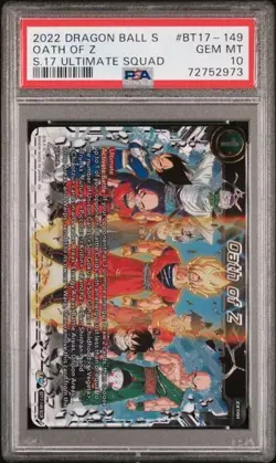 PSA 10 Oath of Z BT17-149 Ultimate Squad Dragon Ball Super Masters Card Game SCR - Image 1