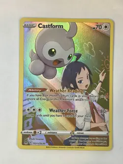 Castform TG11/TG30 Trainer Gallery Lost Origin Pokemon Card NEAR MINT NM - Image 1