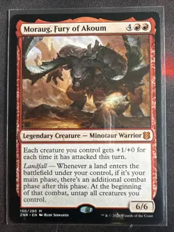 MTG Moraug, Fury of Akoum Zendikar Rising 150/280 Regular Mythic RAY - Image 1