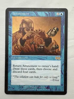 Attunement x1 MTG Urza's Saga 1x Magic Good Heavy Play HP - Image 1