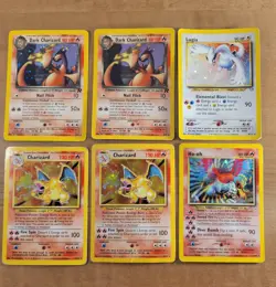 Pokemon Base Set Lot Charizard Lugia Ho-Oh Holo Vintage Cards - Image 1
